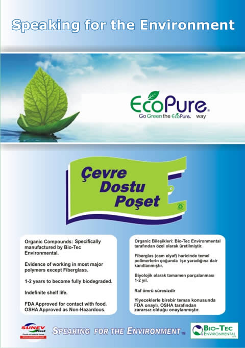 ENVIRONMENT FRIENDLY plastic bags from SUNEV LTD.